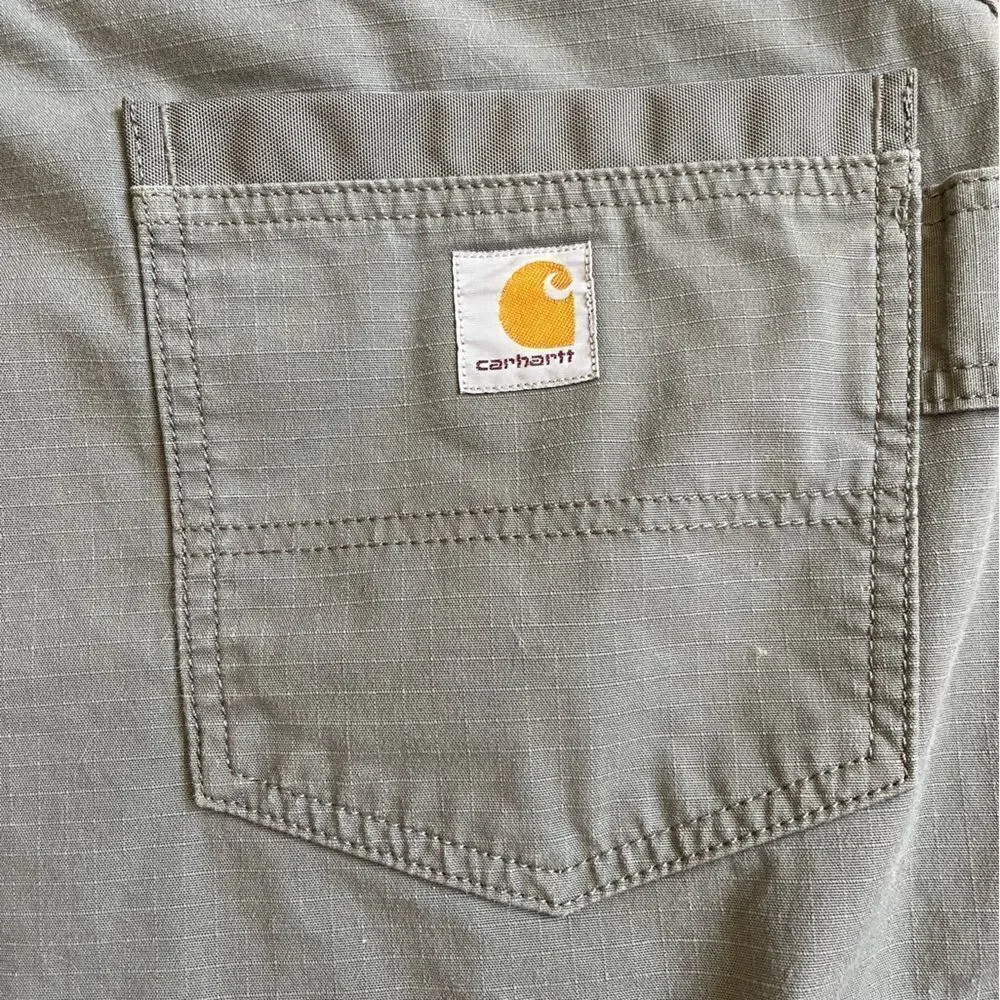 Carhartt Cargo Men’s work Shorts grey rugged flex relaxed fit rip stop size 40